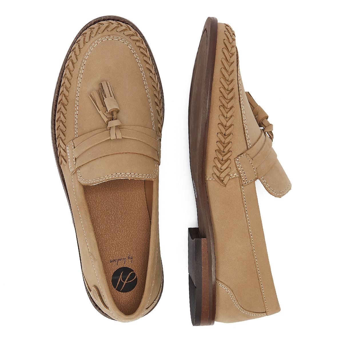 H By Hudson Haldon Loafer Taupe Wildleder Herren Taupe Casual