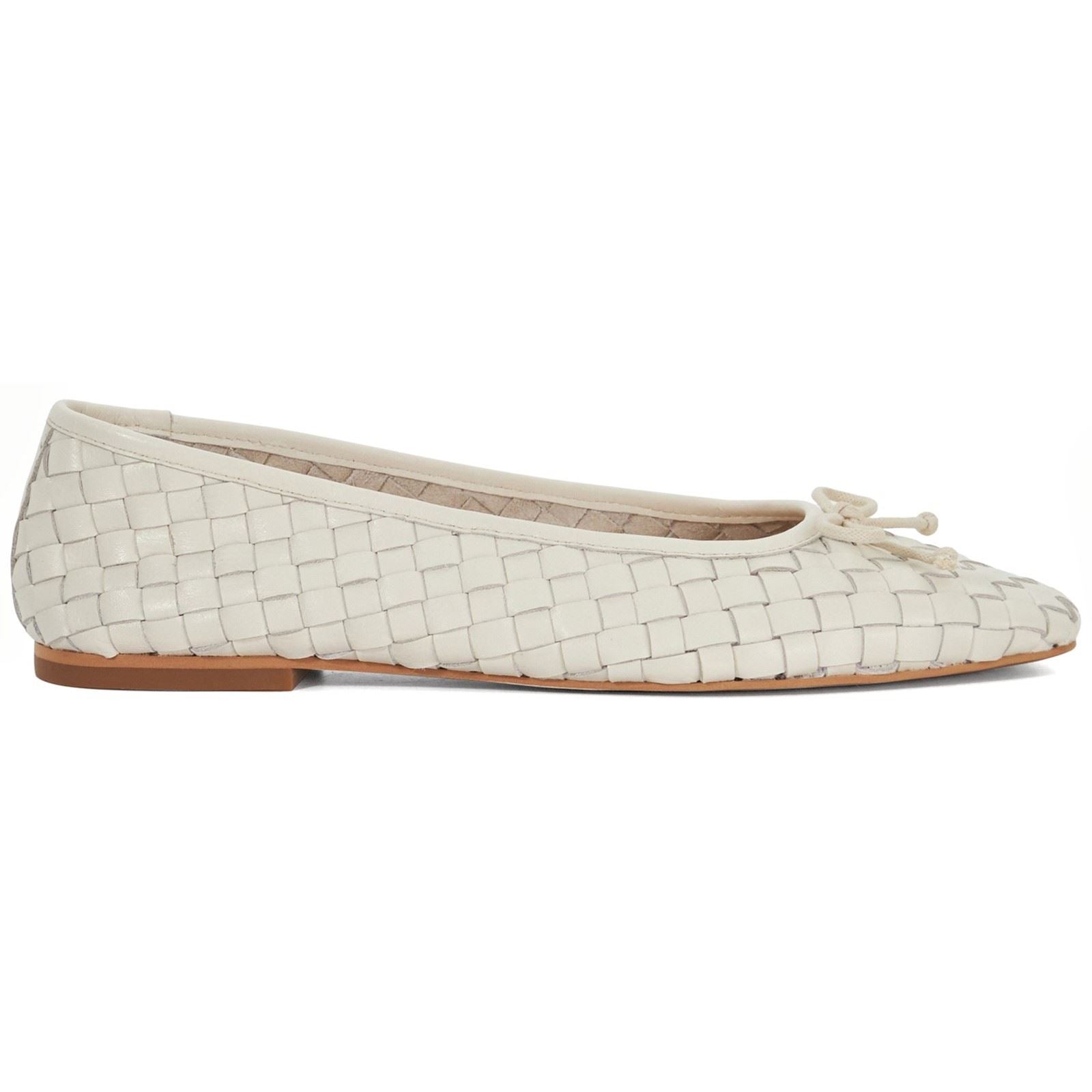 Dune Heat Damen Flachschuhe Aus Leder In Ecru