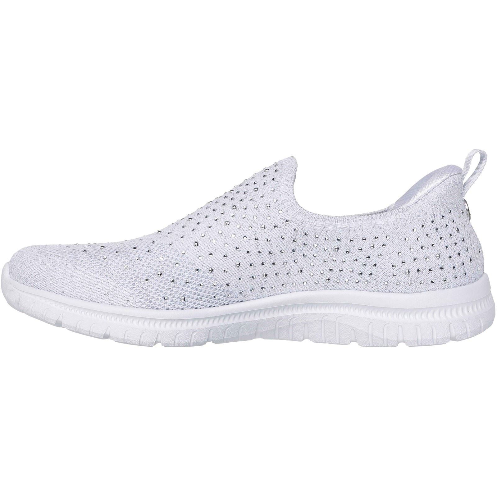 Skechers Virtue Icon Textile Damen Sneakers In Weiß/Silber