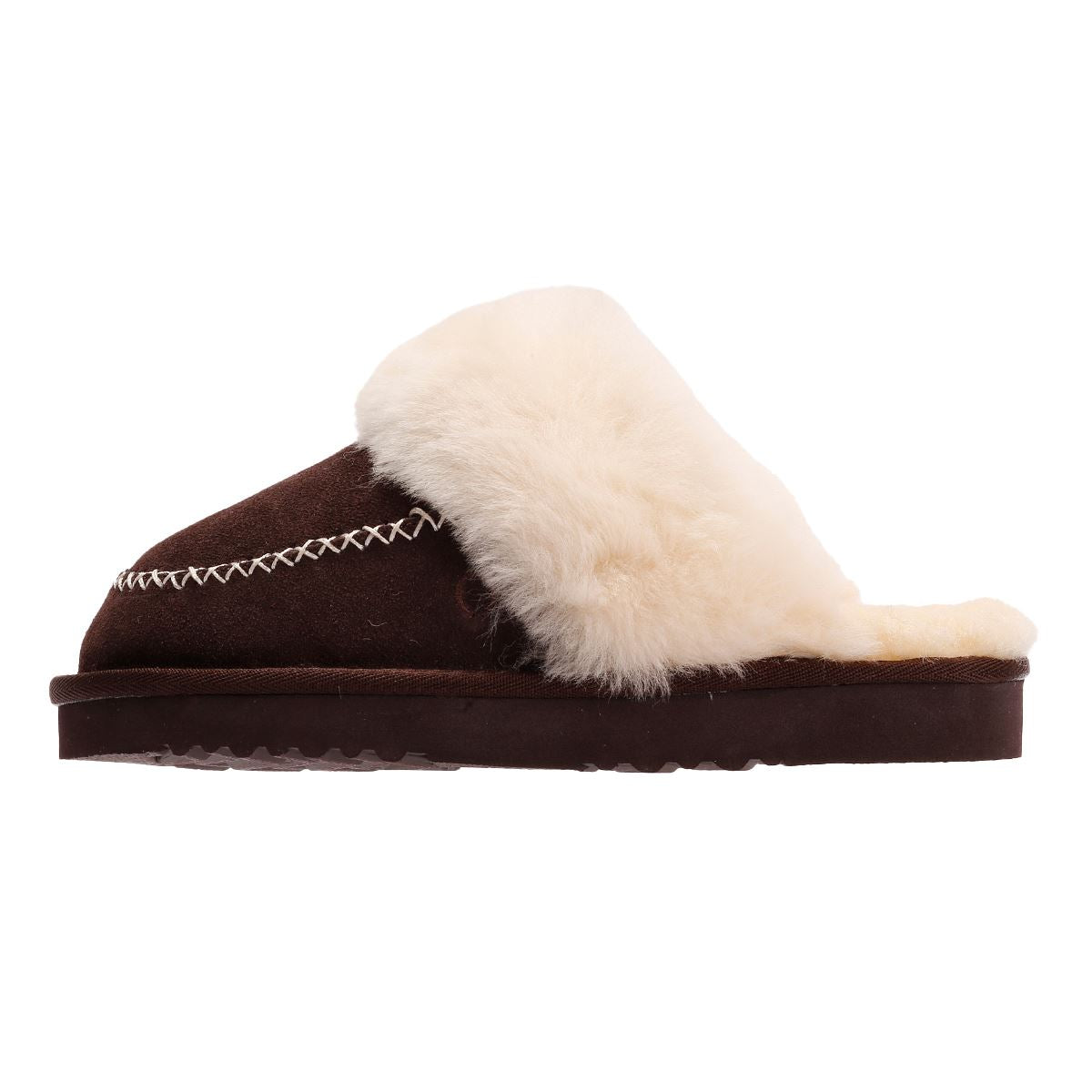 Osprey London The Celeste Wildleder Damen Braune Hausschuhe