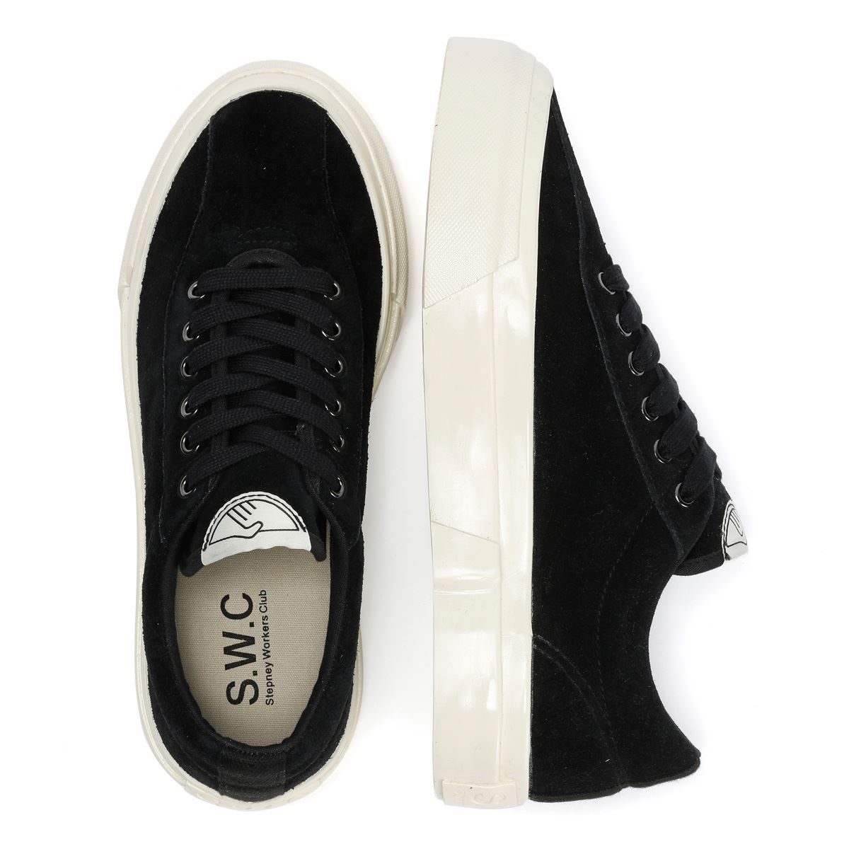 Stepney Workers Club Dellow L Wildleder Damen Schwarz Sneakers