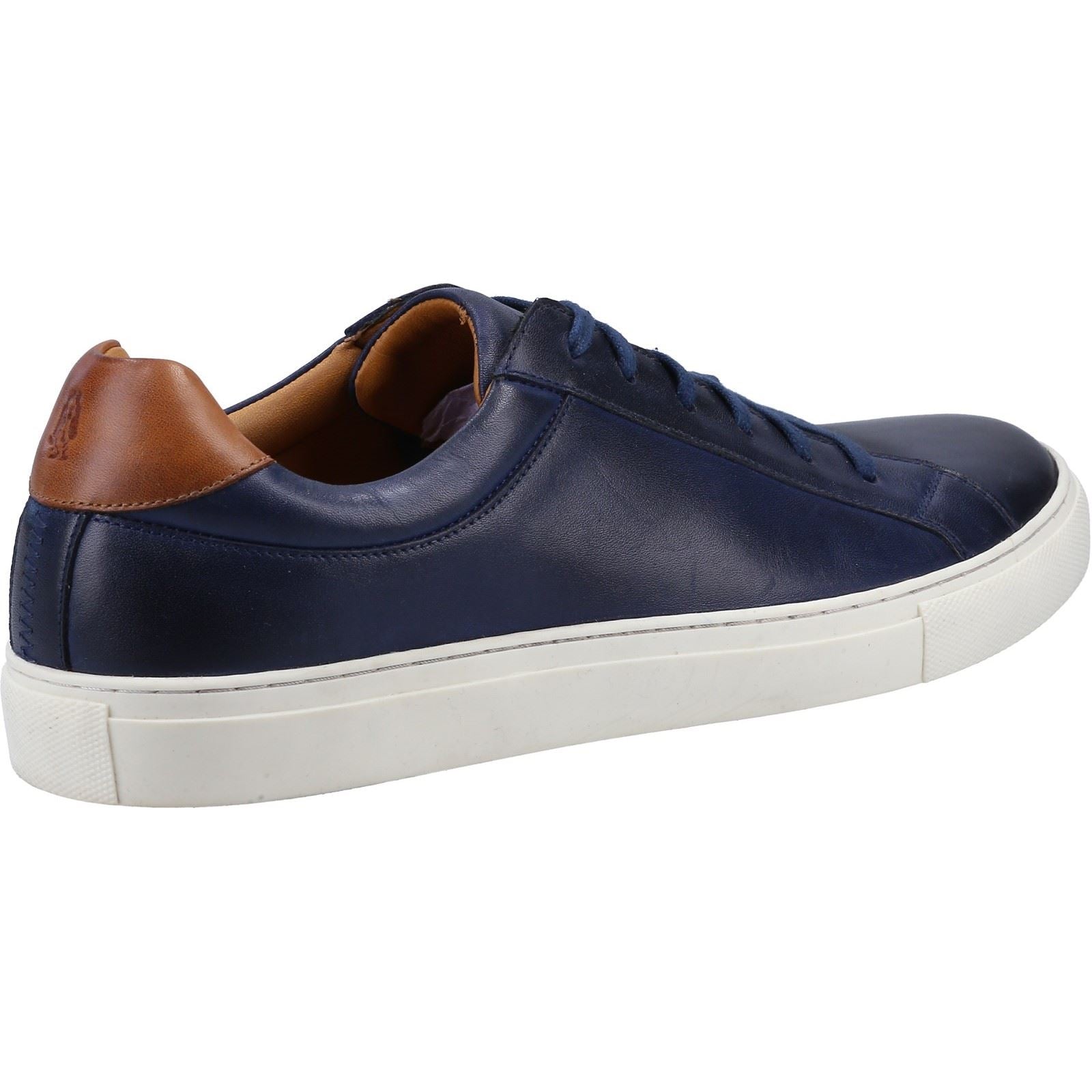 Hush Puppies Colton Leder-Herren-Sneaker In Marineblau