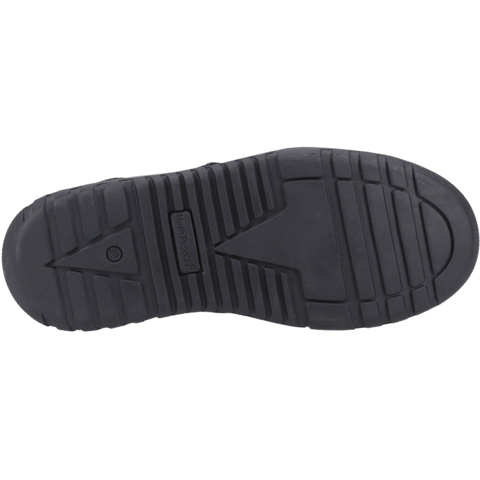 Hush Puppies Steven Senior Die Schwarzen Schnürschuhe Für Jungen Aus Leder