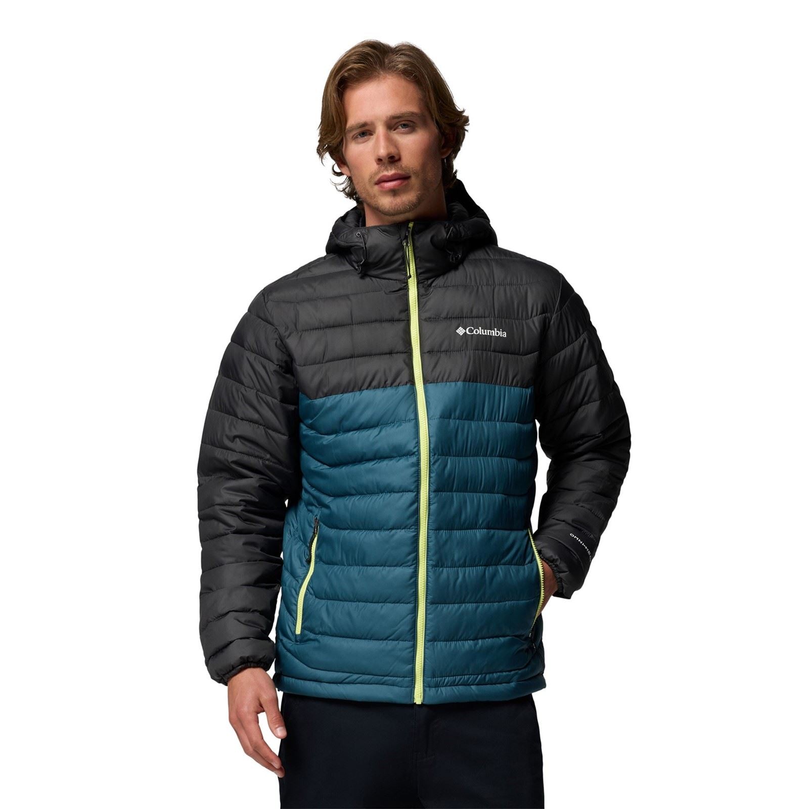 Columbia Powder Lite II Hooded Jacket Herren Blaue Pufferjacke