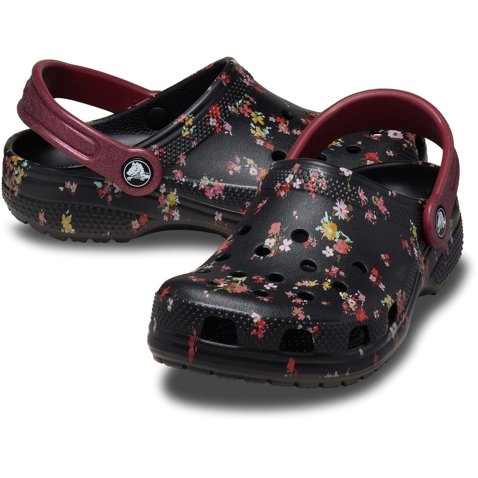 Crocs Classic Graphic Thermoplastische Schwarze/Mehrfarbige Loafer