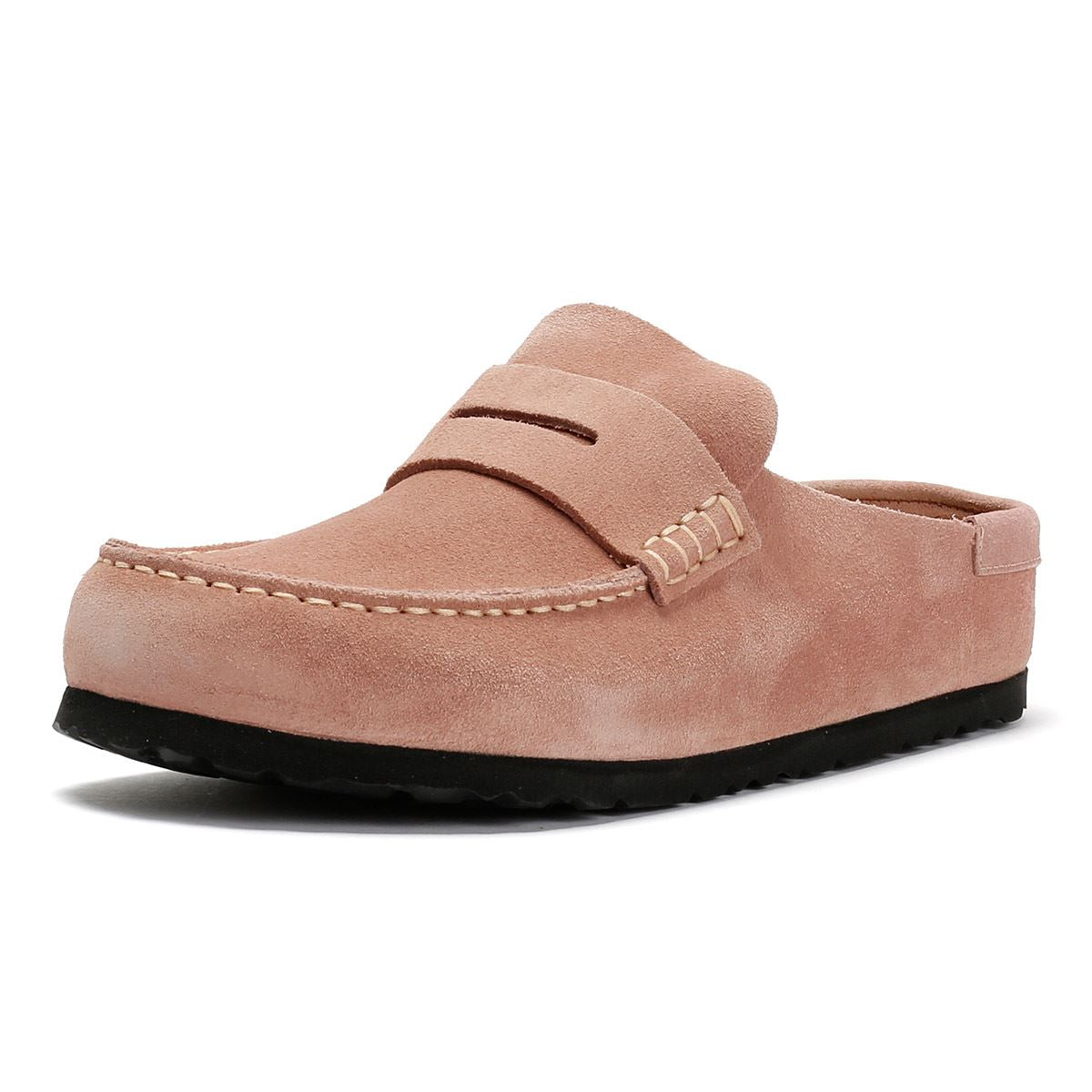 Birkenstock Naples Regular Wildleder Damen Pink Clogs