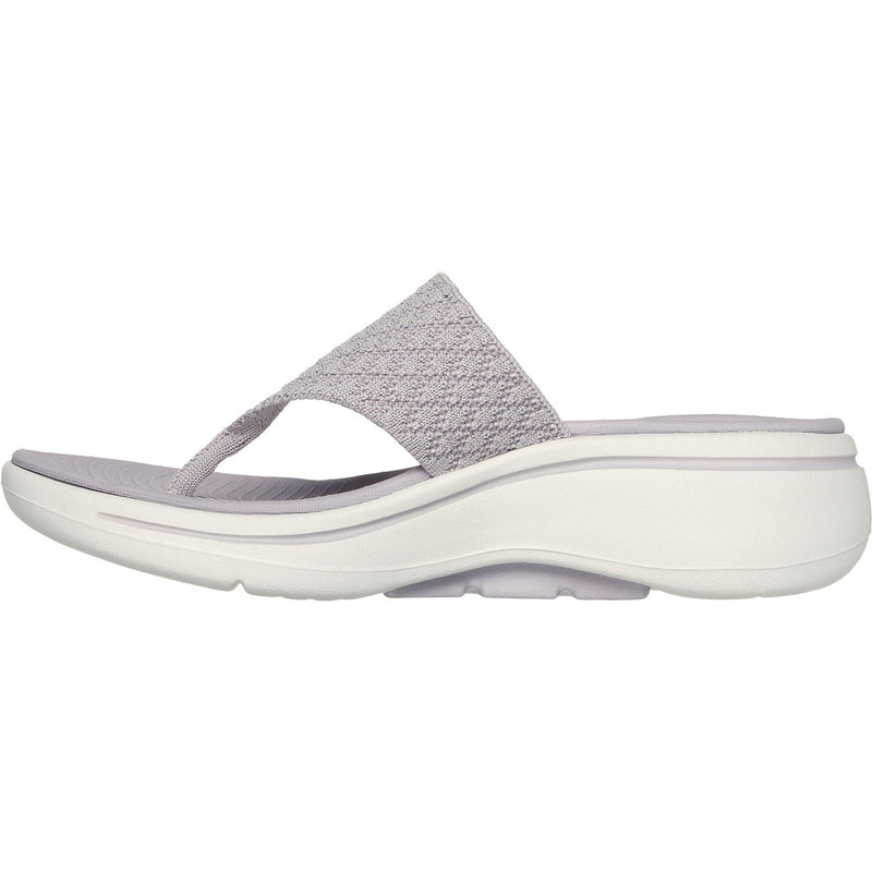 Skechers Go Walk Arch Fit Sandal Spellbound Polyester Damen Sandalen In Flieder