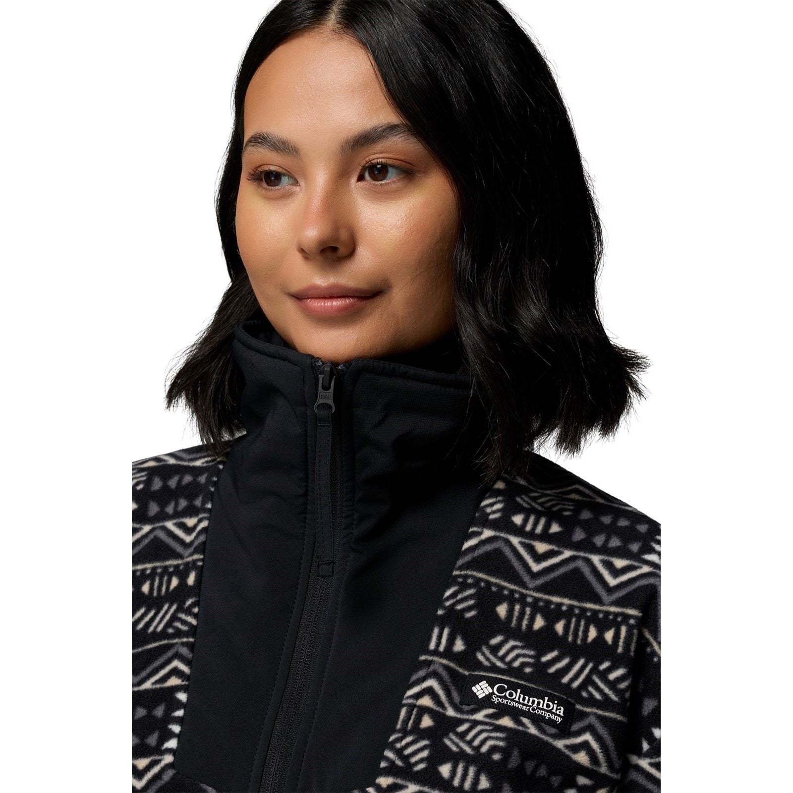 Columbia Sequoia Grove Printed Half Zip Polyester Damen Schwarze Farber Fleece Pullover