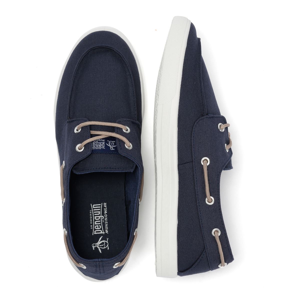 Penguin Sailor Canvas Herren Blau Schnürschuhe