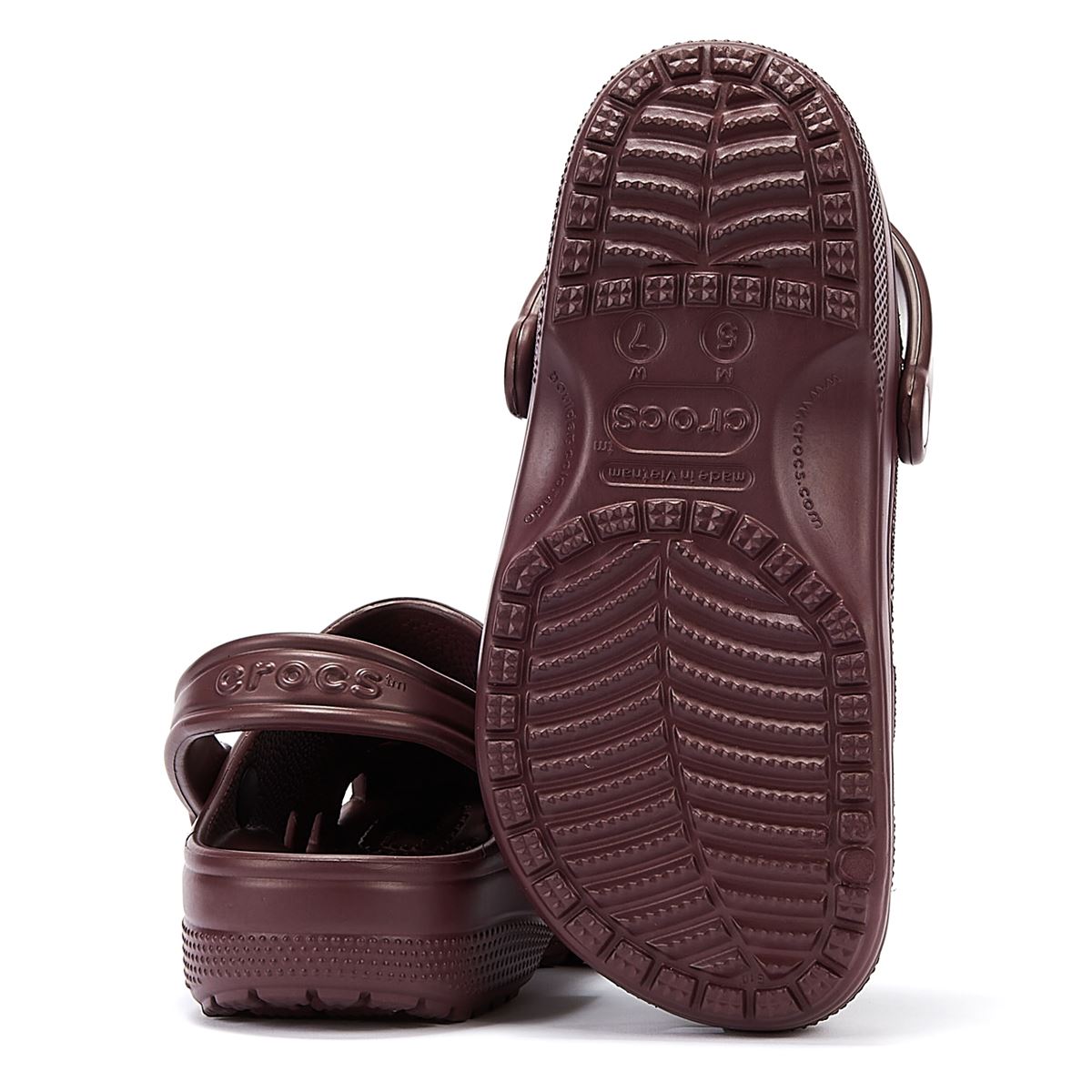 Crocs Classic Clog Dark Cherry Damen-Sandalen In Kirschrot