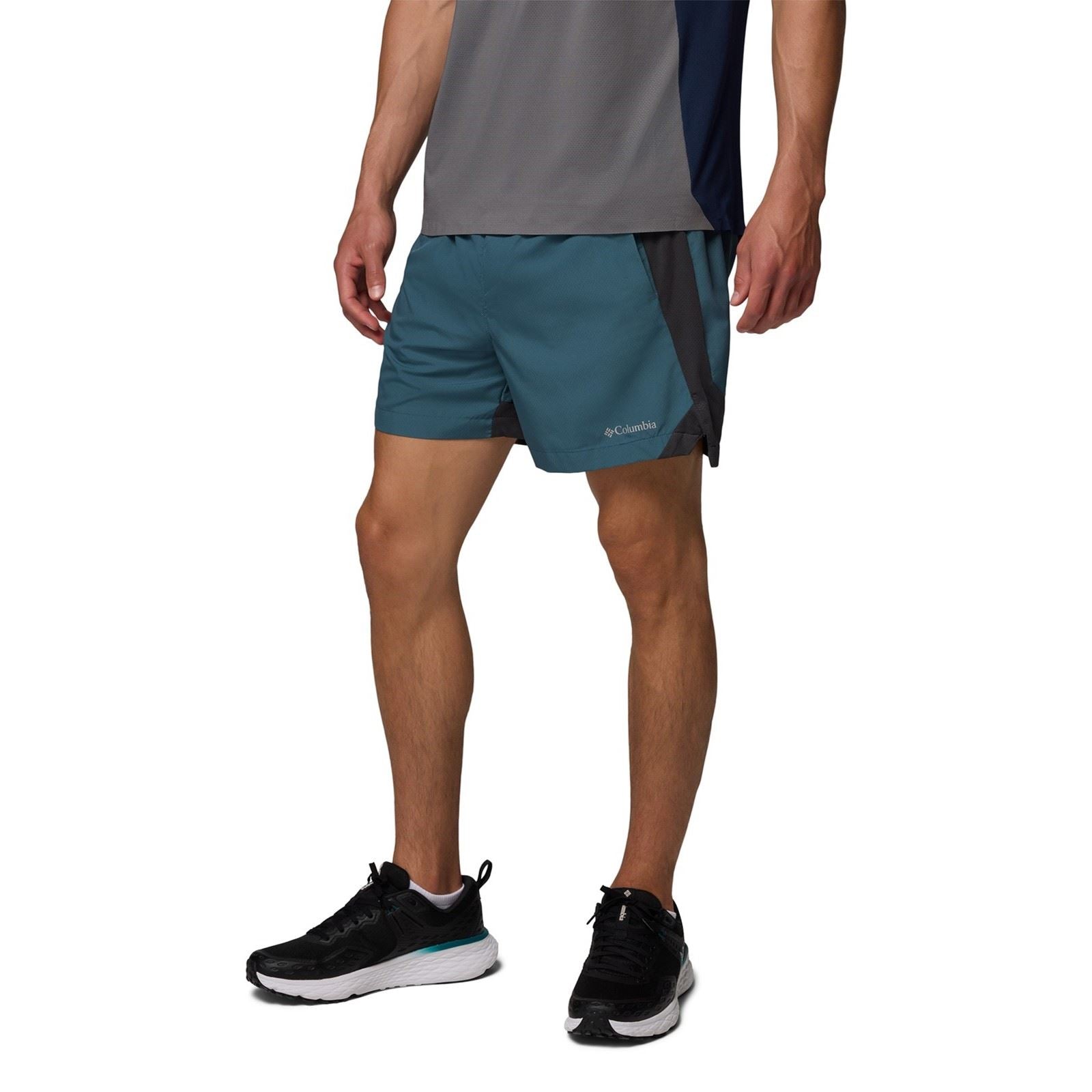 Columbia Three Pitch Polyester Herren Blau Activewear Shorts