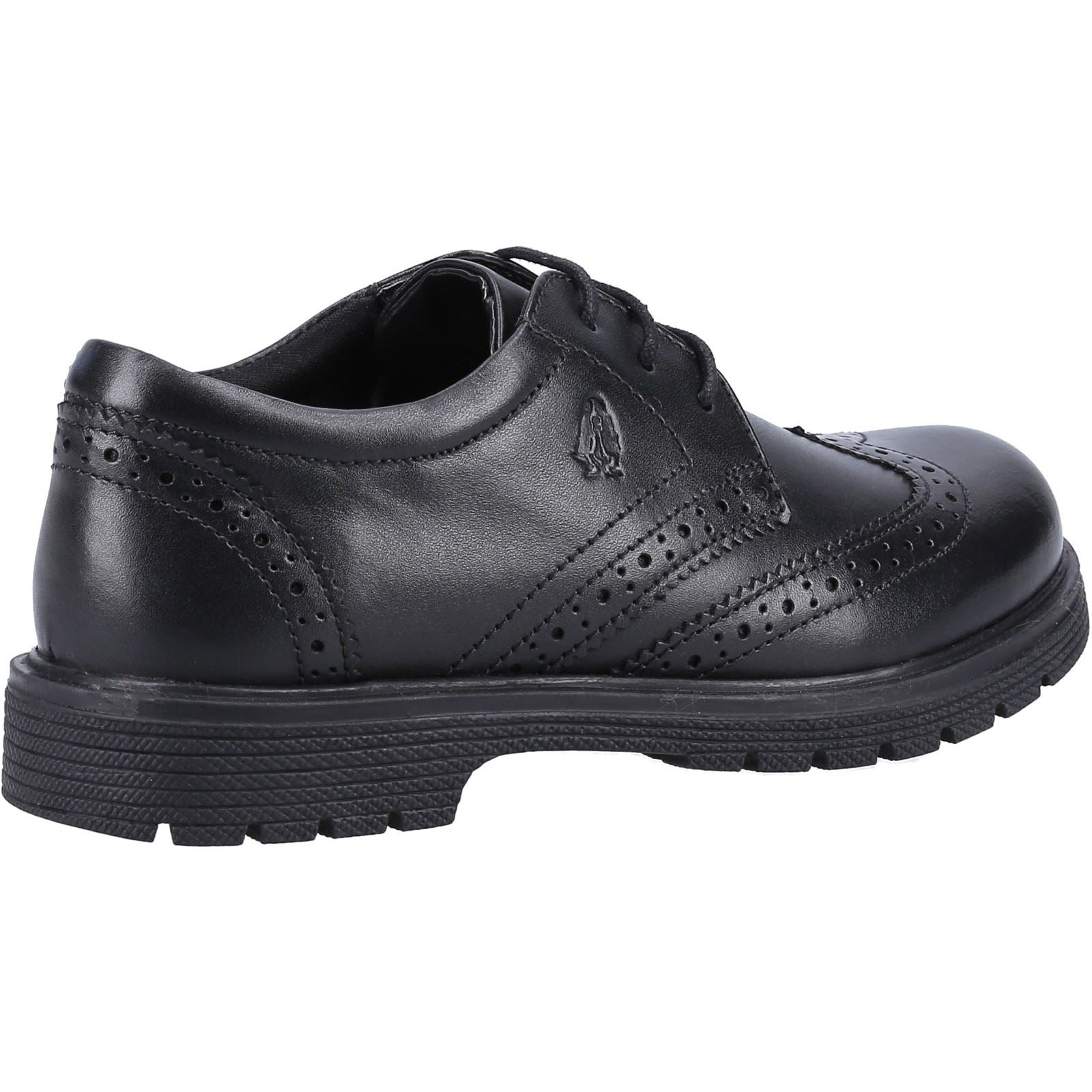Hush Puppies SALLY SENIOR 2 Mädchen Brogues Aus Schwarzem Leder