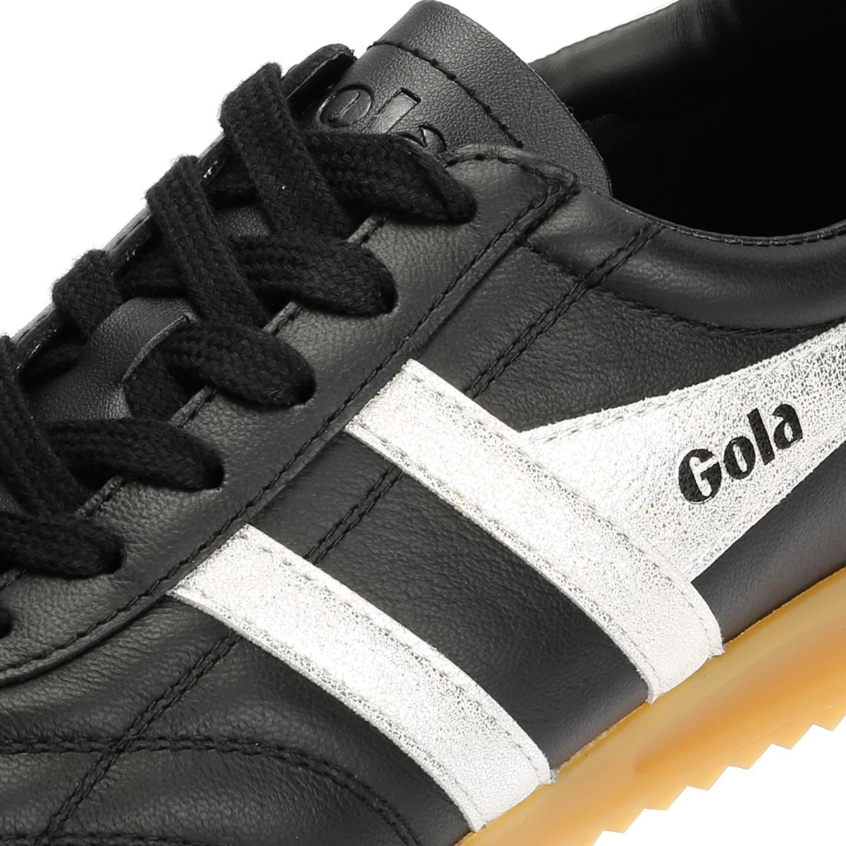 Gola Stadium Leder Damen Schwarze Sneaker