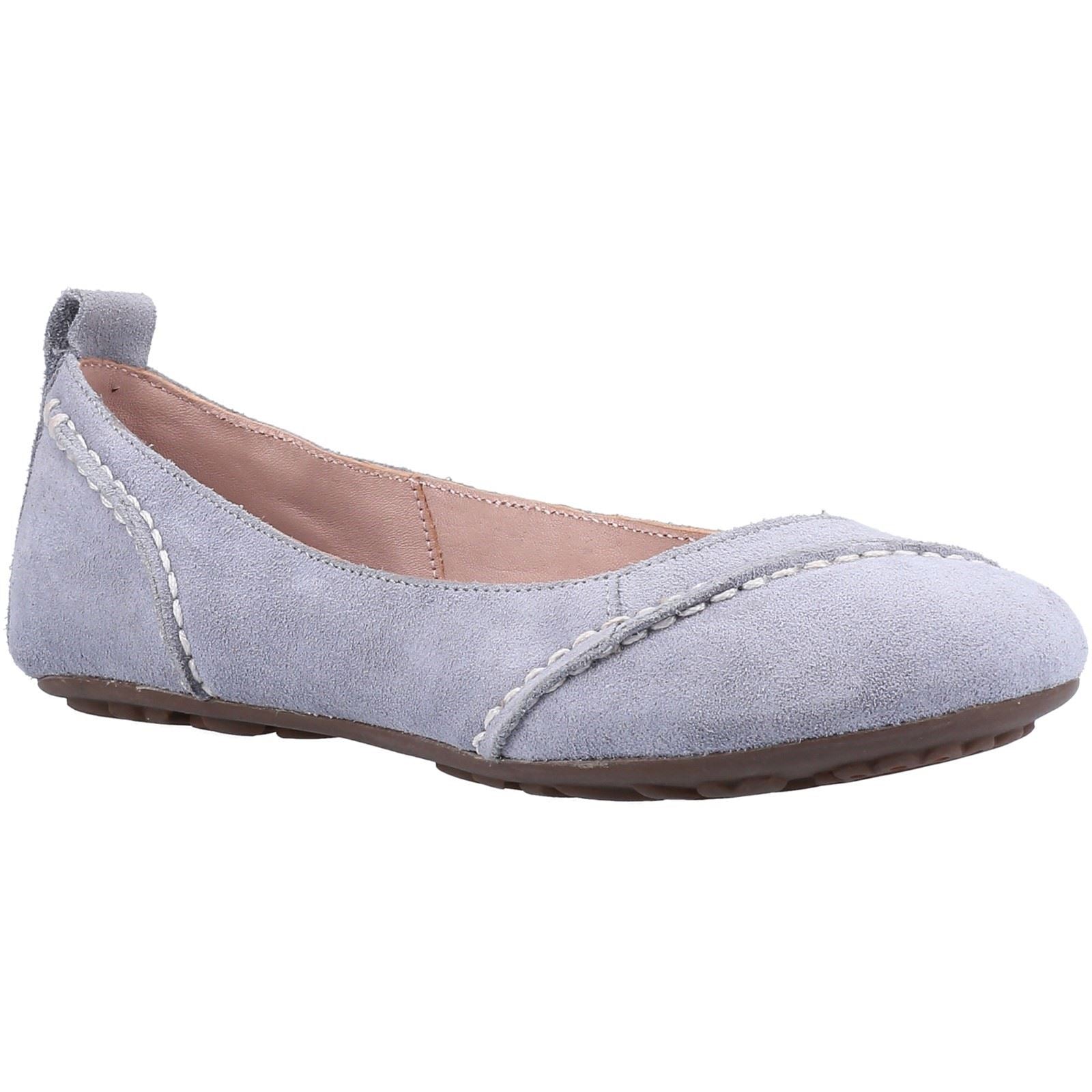 Hush Puppies Janessa Leder Damen Ballerinas In Dämmerigem Blau