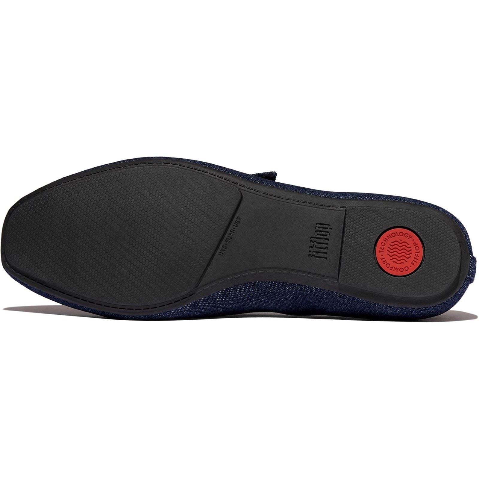 Fitflop Delicato Polyester Damen Dunkelblau Denim Schuhe