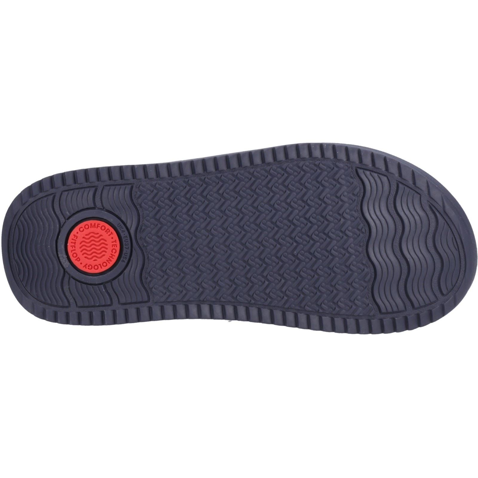Fitflop Surff Two-tone Polyester Damen Sandalen In Mitternachtsblau Weit Geschnitten