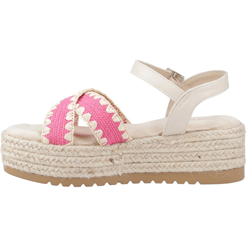 Hush Puppies Jemma Espadrille Damen Sandalen Aus Polyurethan In Fuchsia