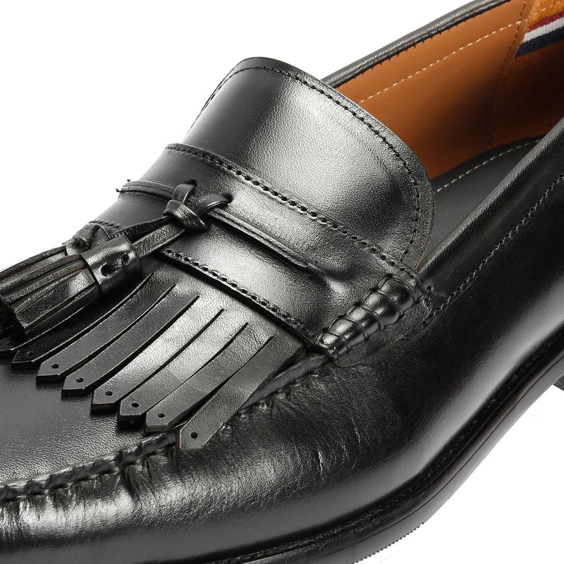 Ben Sherman Buster Leder Herren Schwarze Loafer