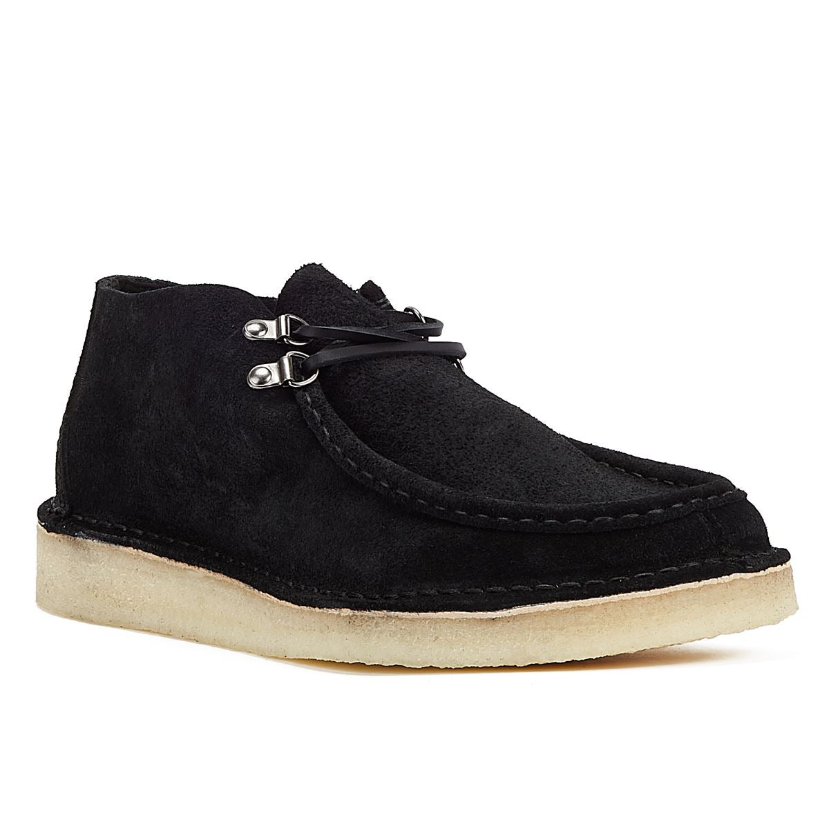 Clarks Originals Wüsten-Nomade-Wildleder-Herrenstiefel In Schwarz