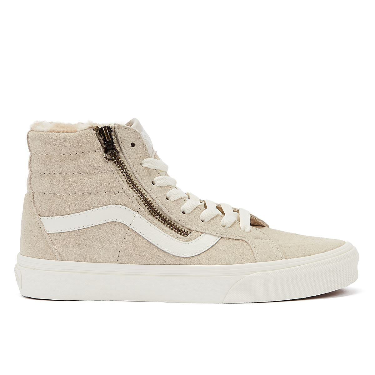 Vans Sk8-Hi Side-Zip-Eiche Damen Graue Turnschuhe