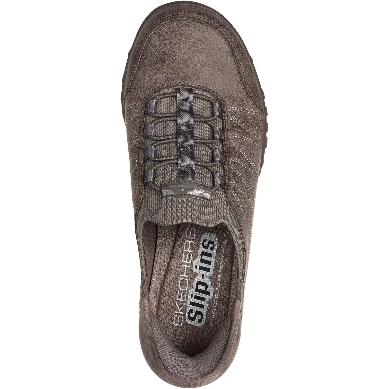 Skechers Breathe-Easy Home-Body Textile Damen Sneaker In Dunklem Taupe