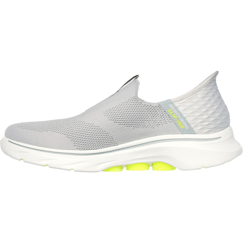 Skechers Skechers Slip-ins: GO WALK 7 - Easy On 2 Slip-Ins: Go Walk 7 - Easy On 2 Mesh Herren-Sneaker In Grau/Gelb