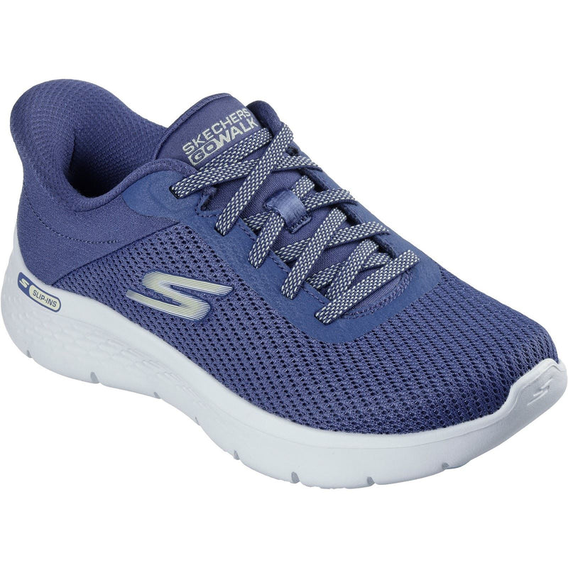 Skechers Go Walk Flex Textile Damen Sneaker In Blau/grün