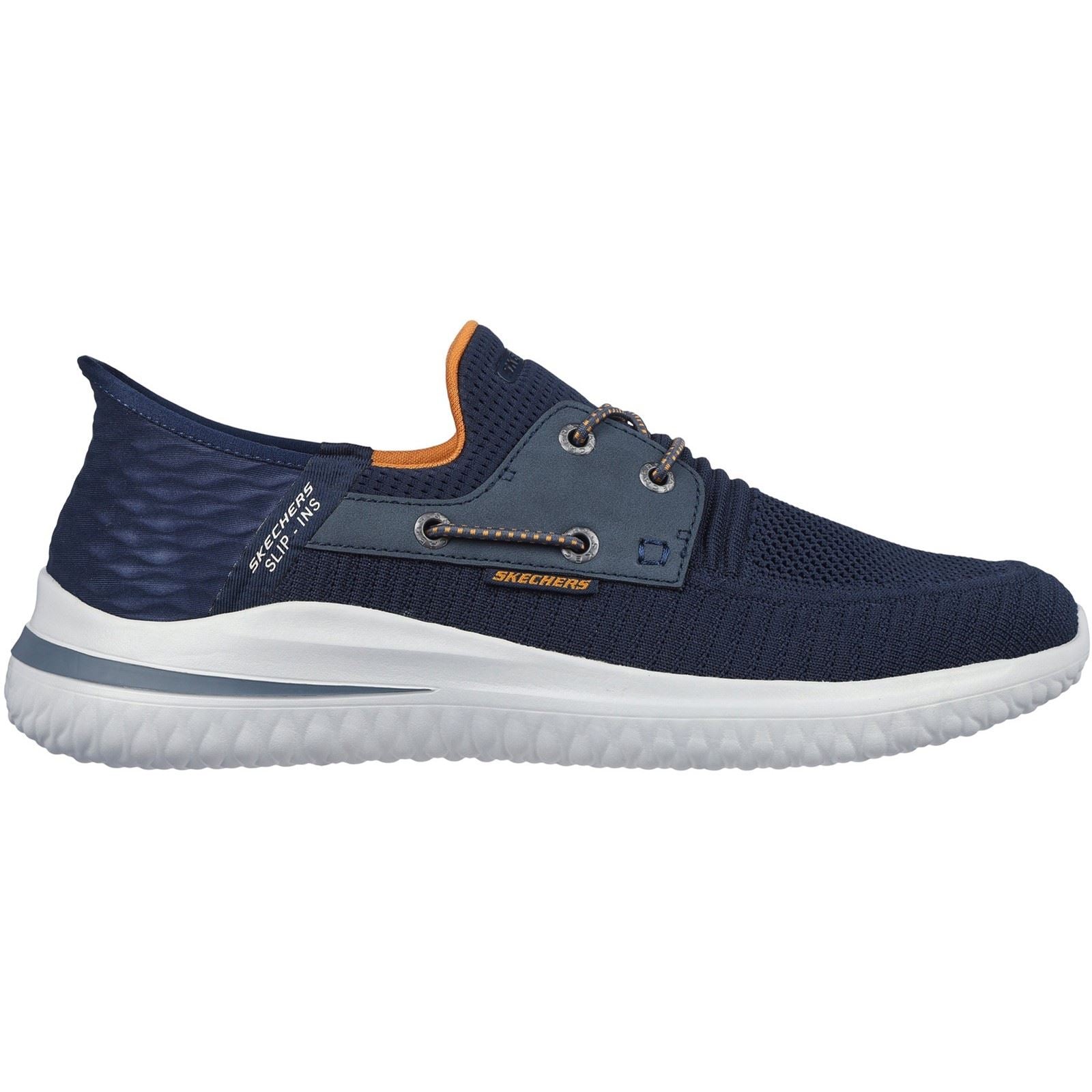 Skechers Delson 3.0 Roth Textile Herren Turnschuhe In Marineblau