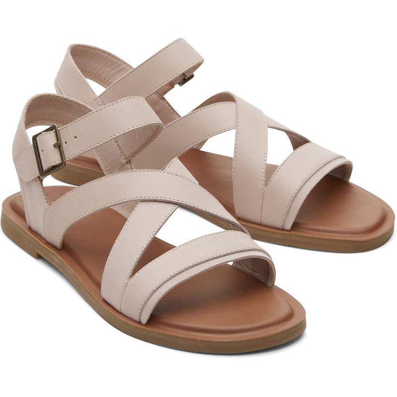 TOMS Sloane Leder Damen Ballett Rosa Wedges