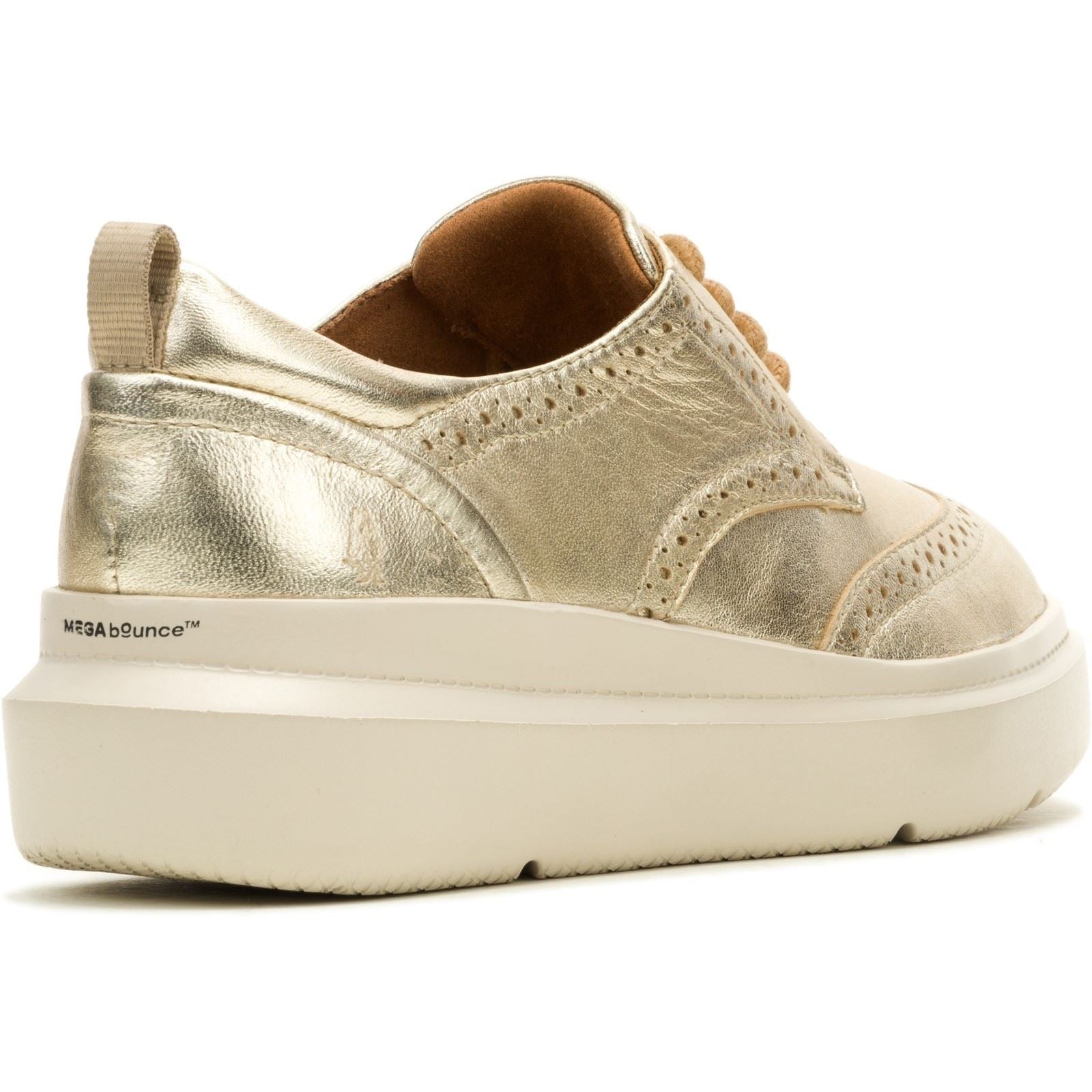 Hush Puppies Joy Leder Damen Champagne Brogues Schuhe