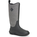 Muck Boots Hale Gummistiefel Schwarz Mit Flauschigem Hahnentrittmuster