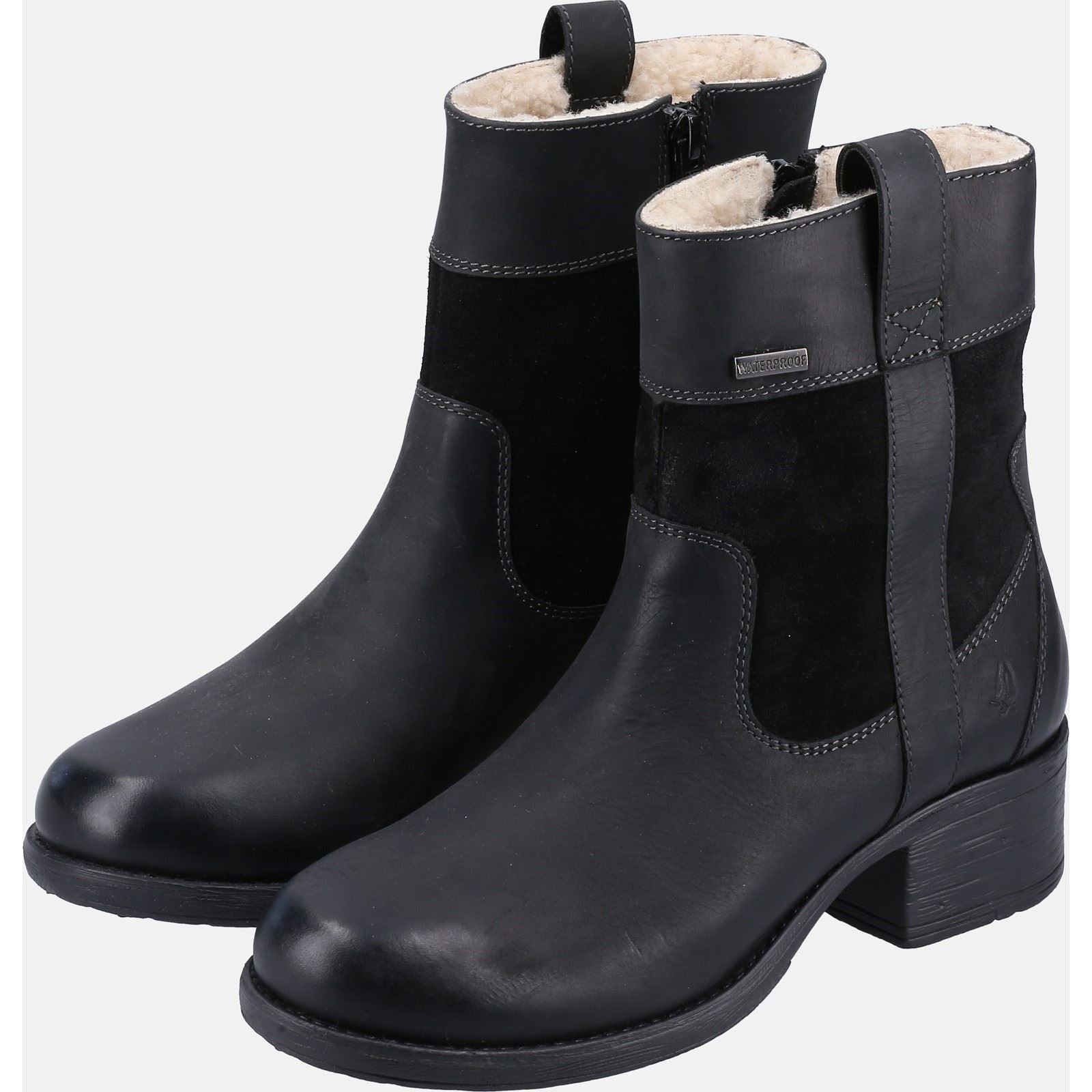 Hush Puppies Saskia Damenstiefel Aus Schwarzem Wildleder