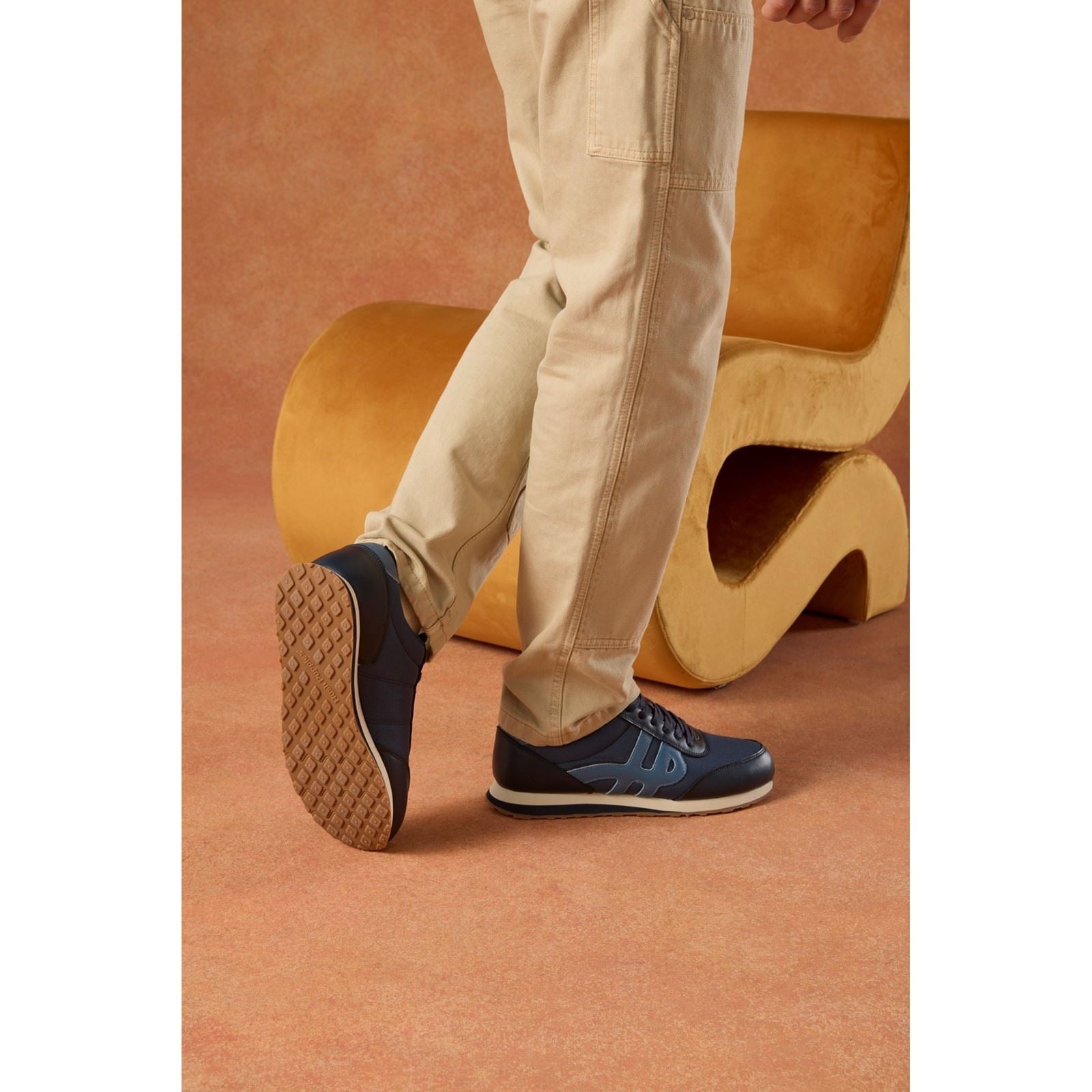 Hush Puppies Seventy8 Herrenblaue Ledersneaker