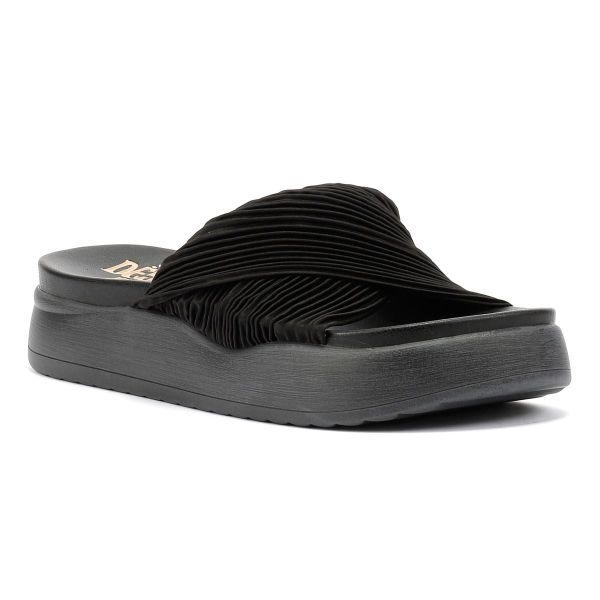 Desert Fleur Gabbro Satin Damen Sandalen In Schwarz
