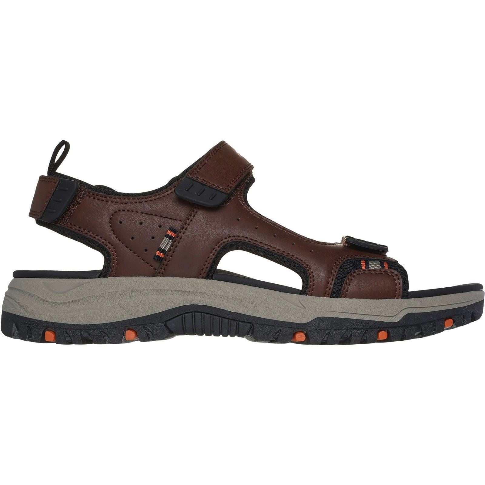 Skechers Prewitt Rigdon Synthetische Herren Sandalen In Braun/Schwarz