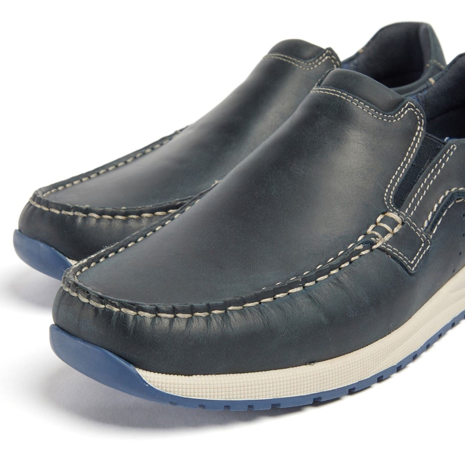 Pod Sean Herren Bootsschuhe Aus Leder In Marineblau