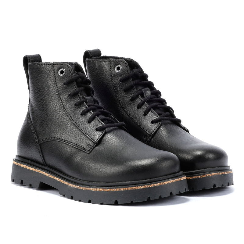 Birkenstock Highwood Lace Mid Damenlederstiefel In Schwarz