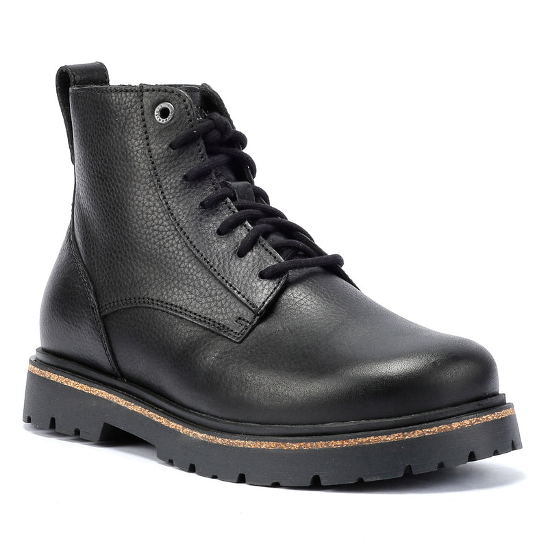 Birkenstock Highwood Lace Mid Damenlederstiefel In Schwarz