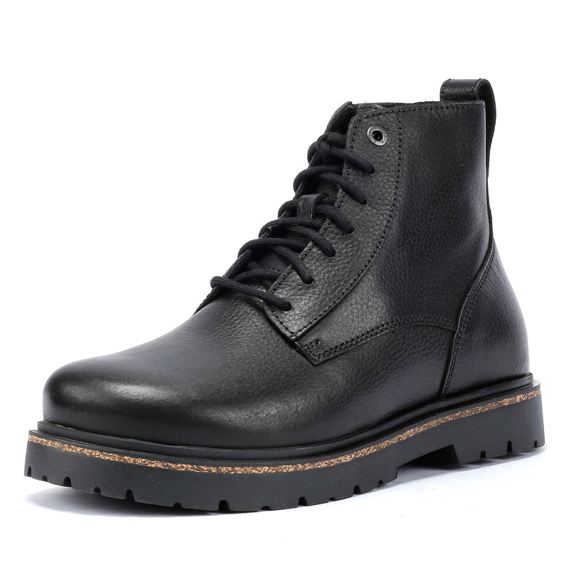 Birkenstock Highwood Lace Mid Damenlederstiefel In Schwarz