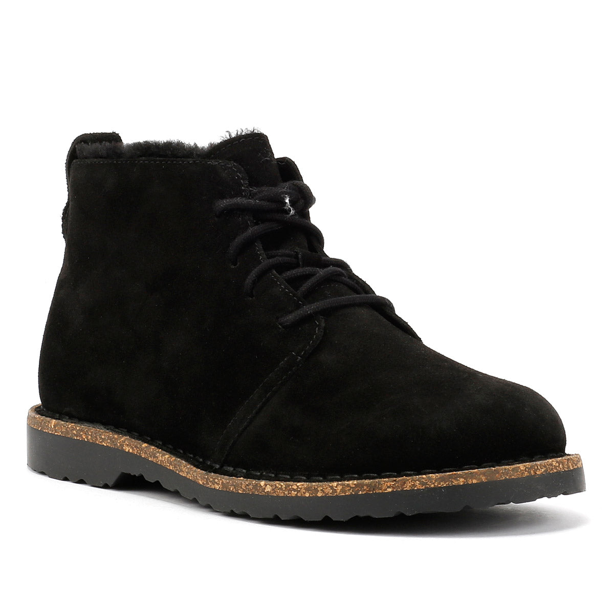 Birkenstock Uppsala Mid Shearling Damenstiefel Aus Schwarzem Wildleder
