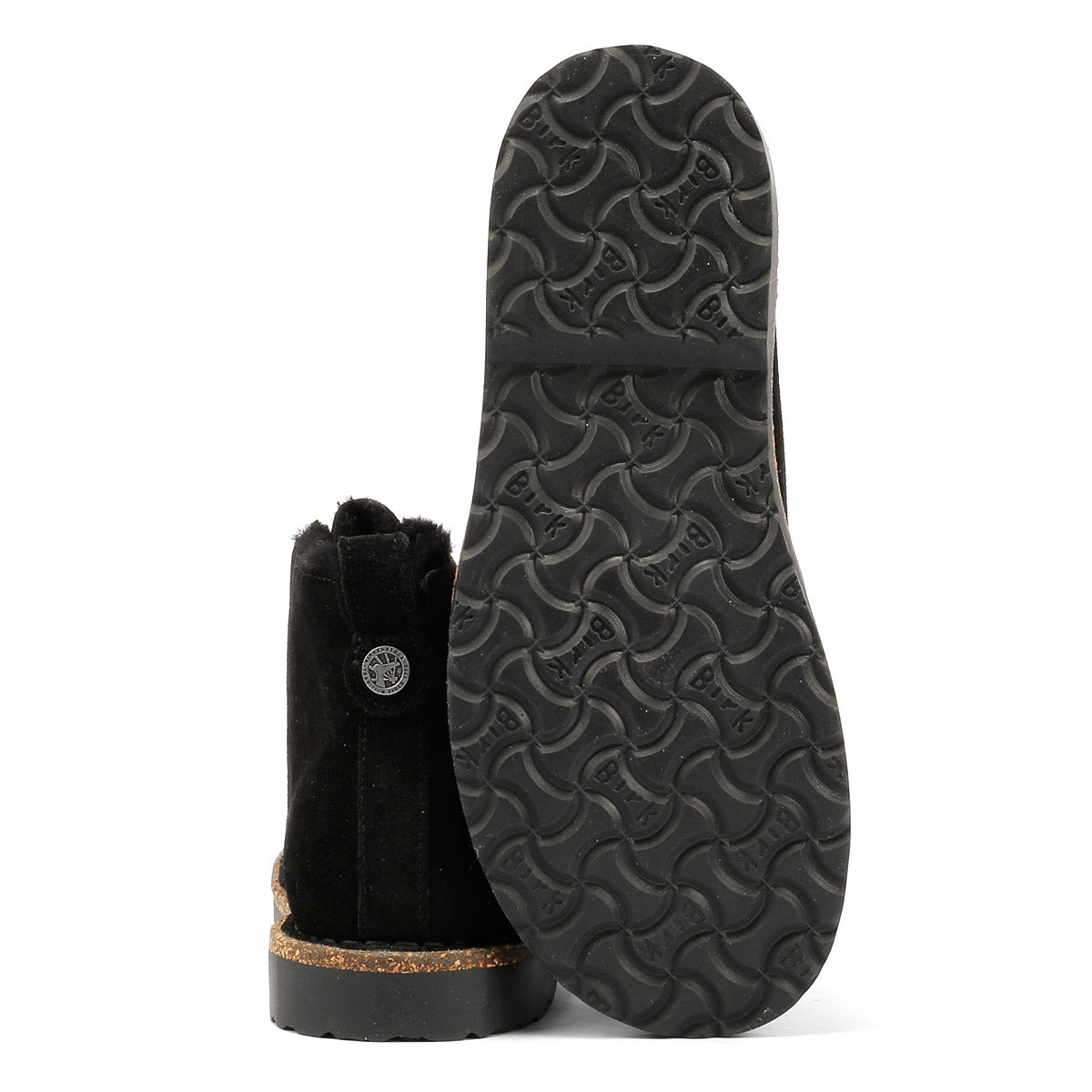 Birkenstock Uppsala Mid Shearling Damenstiefel Aus Schwarzem Wildleder