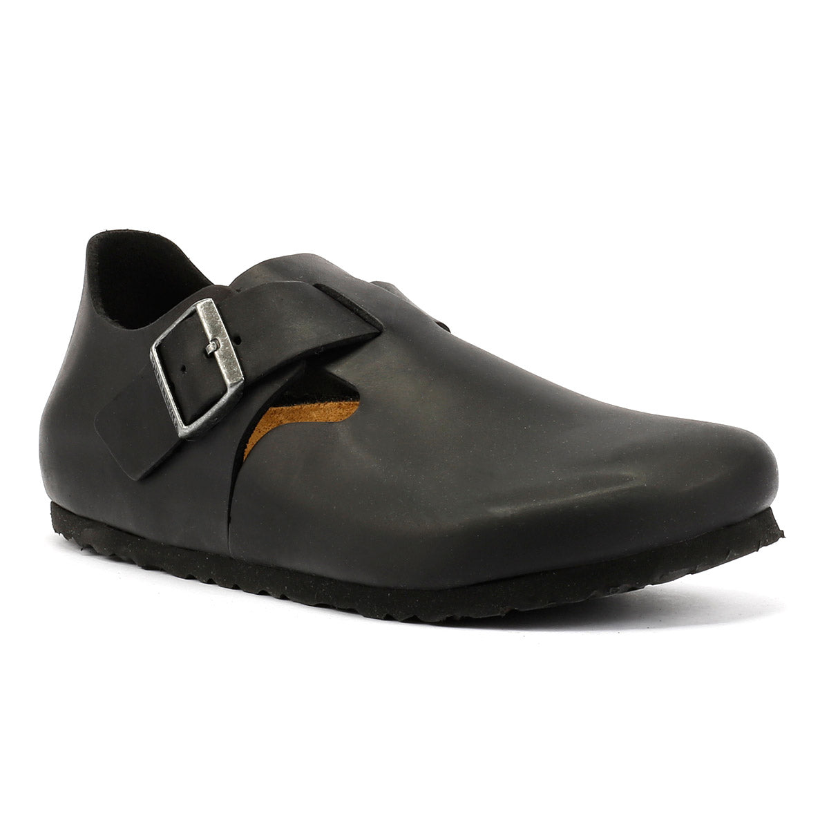 Birkenstock London Leder Damenschuhe Schwarz