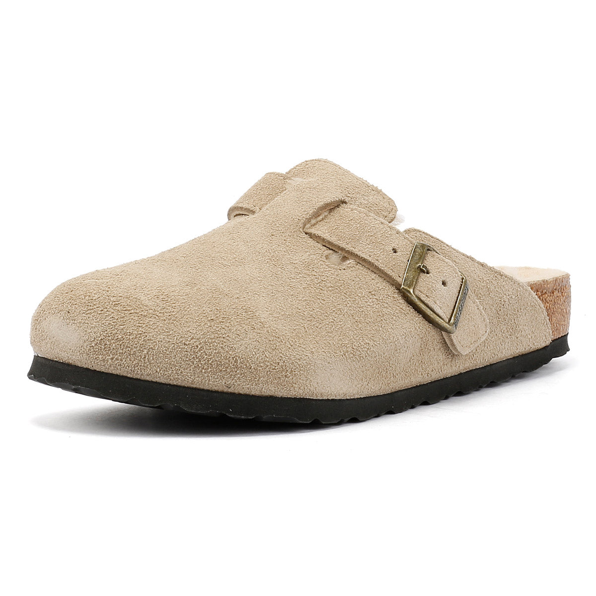 Birkenstock Boston Wildleder Beige Clogs