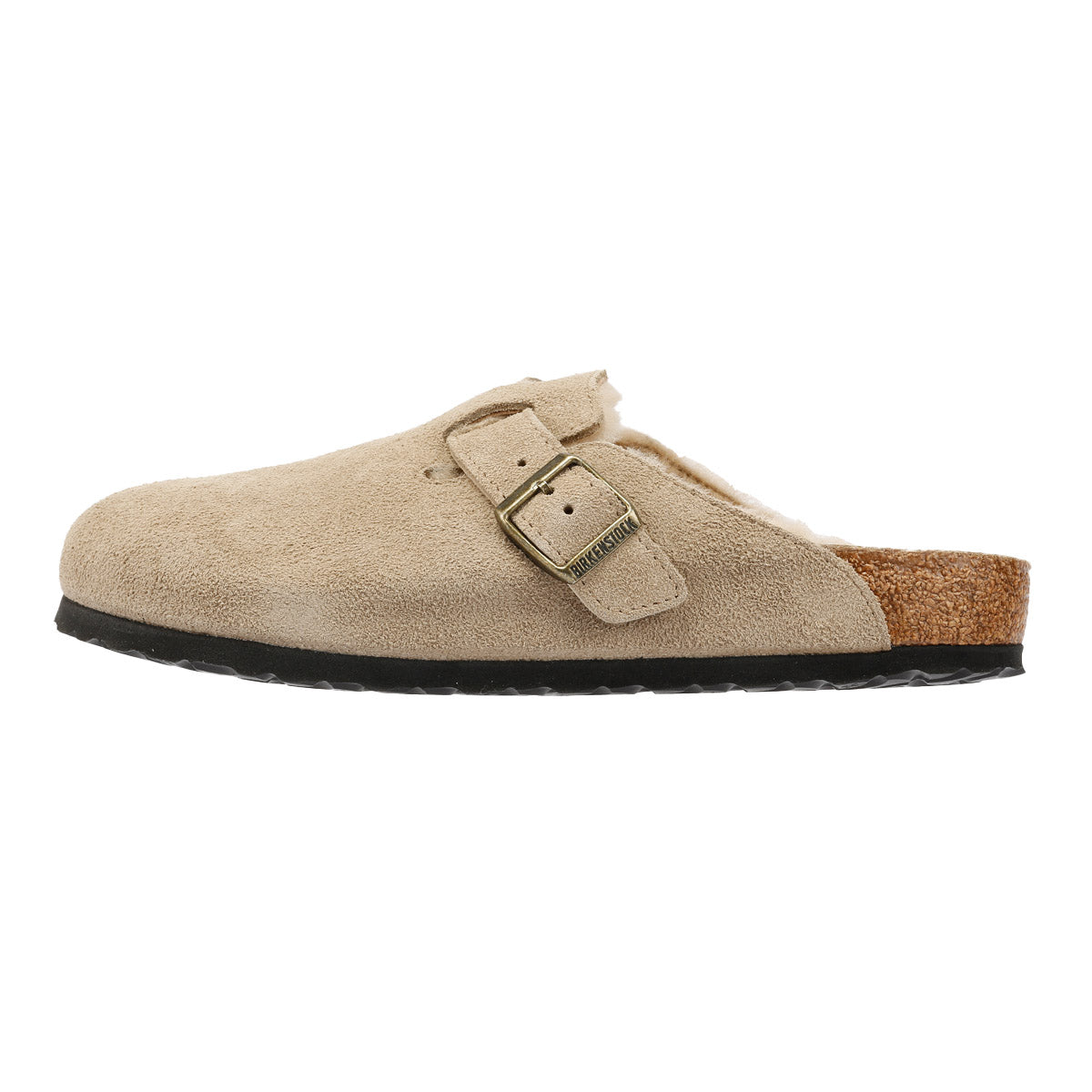 Birkenstock Boston Wildleder Beige Clogs