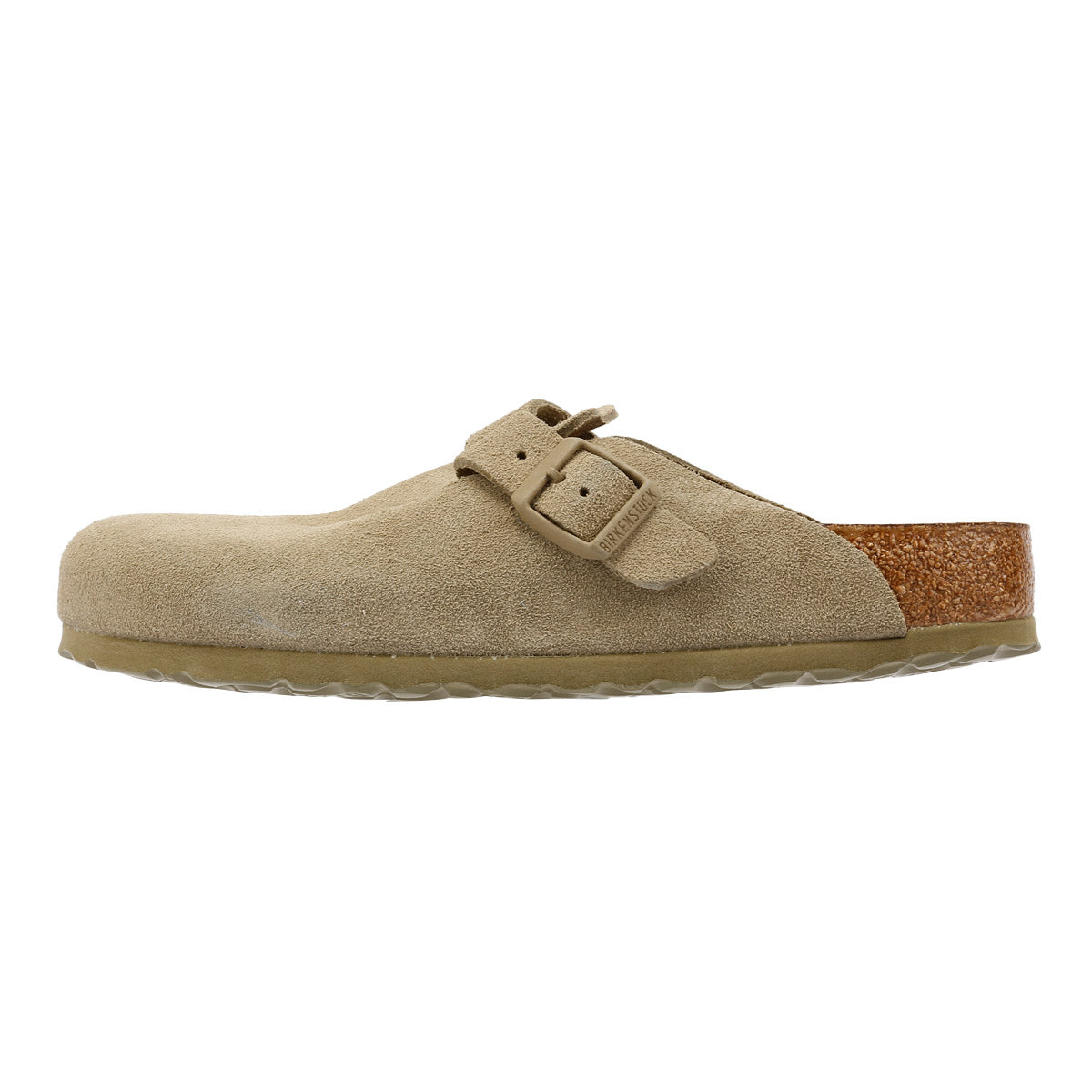 Birkenstock Boston Wildleder Verblasstes Khaki Grau Clogs