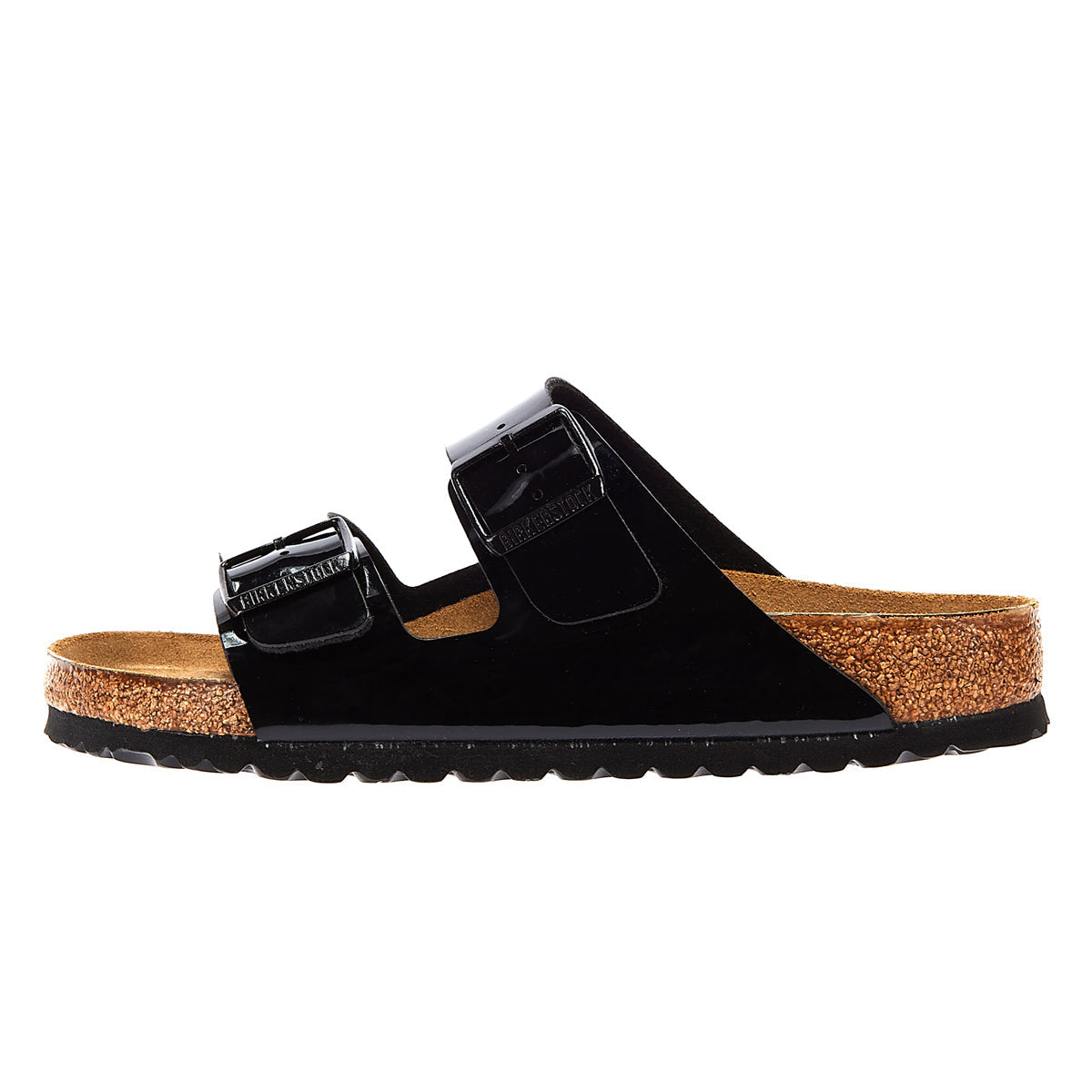 Birkenstock Arizona Birko Flor Patent Damen Schwarz Sandalen