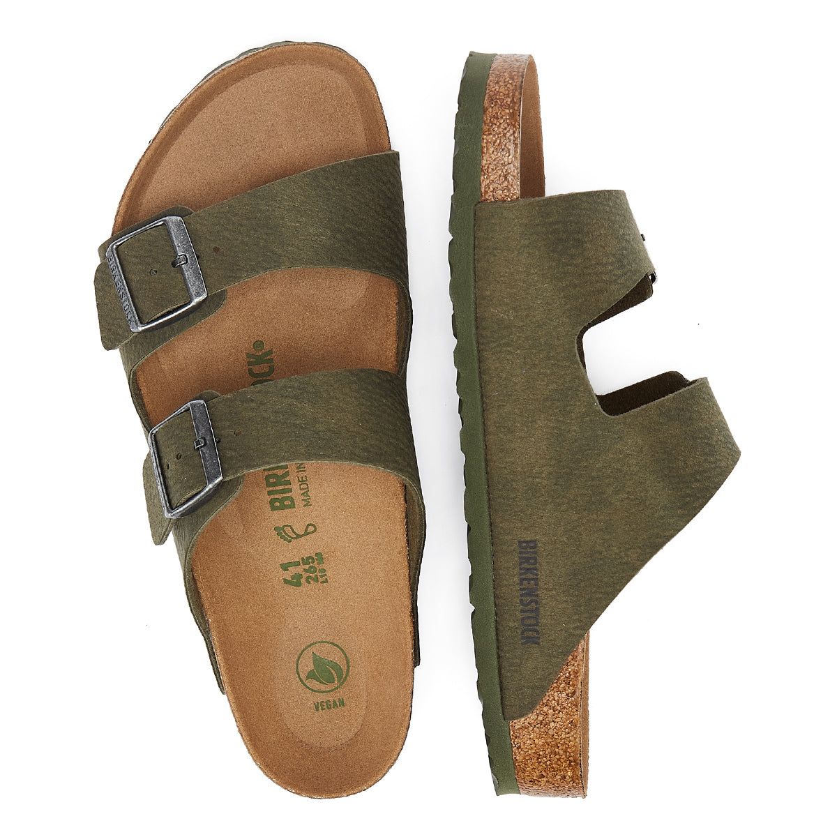 Birkenstock Arizona Vegan Herren Wüstenstaub Thymian Sandalen