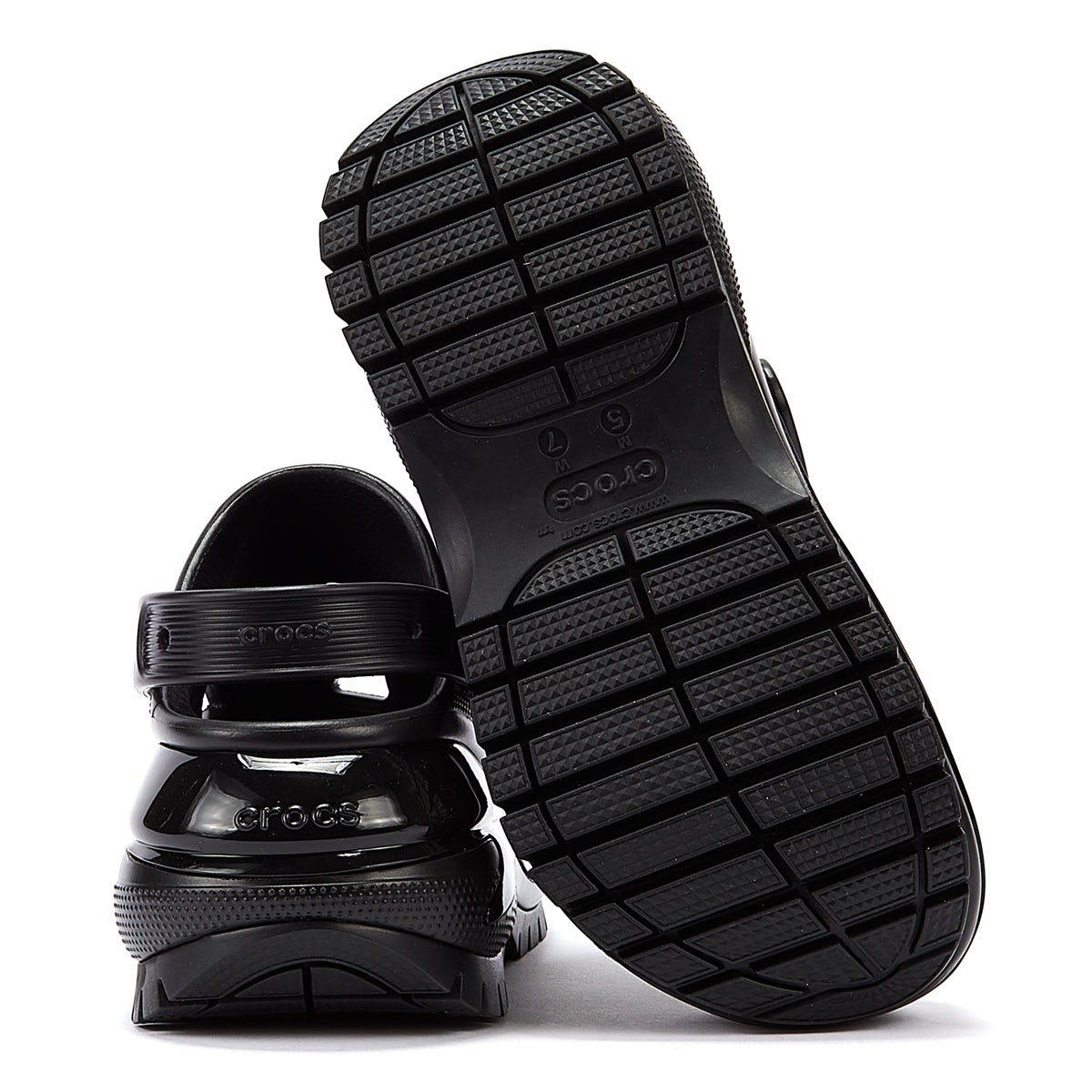 Crocs Classic Mega Crush Damen Schwarz Clogs