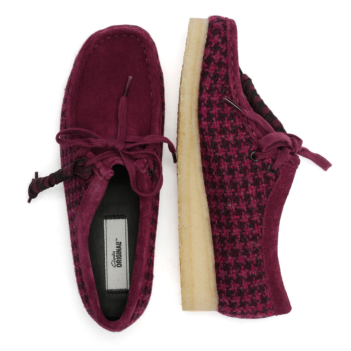 Clarks Originals Wallabee Damen Lila Textilschuhe