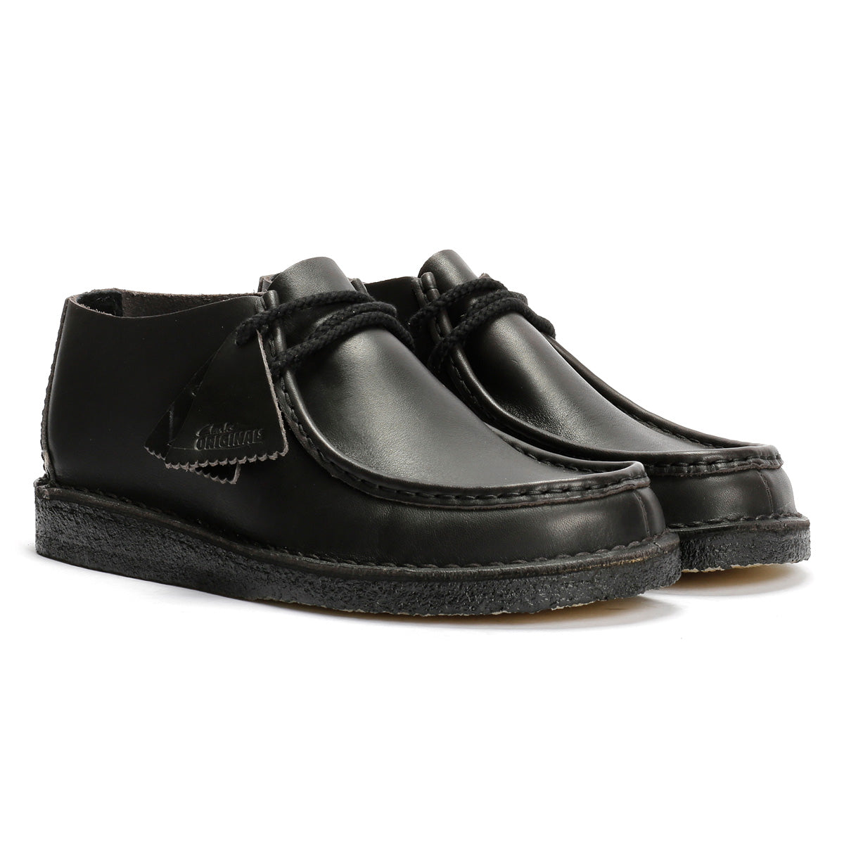 Clarks Originals Desert Nomad Leder Herren Schwarz Schnürschuhe